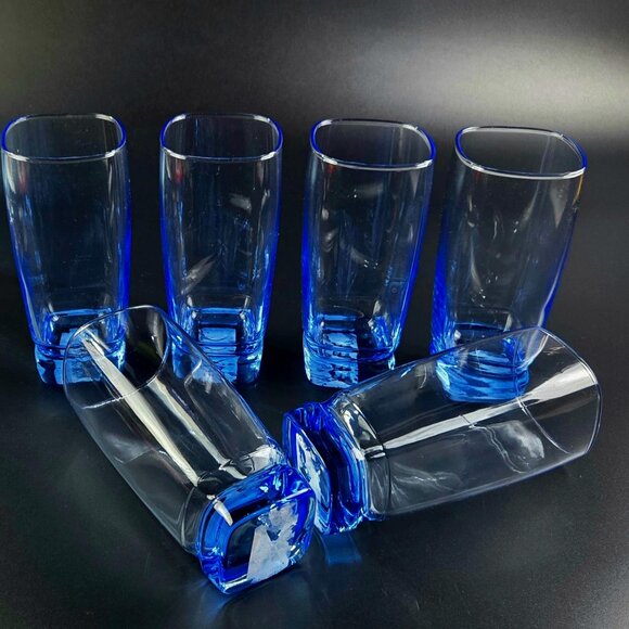 Vintage - Cooler Carrington Aqua Blue by Libbey Glass Company - 6 1/4" Tall - Picture 1 of 9